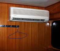 Split unit a/c plus plenty of clothes hooks